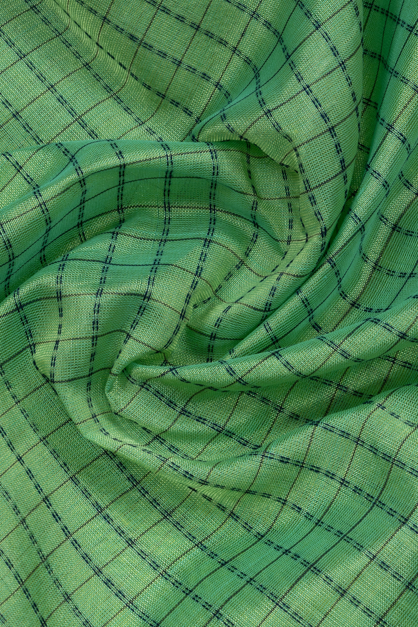 Kuppadam Saree - Light Grean Blue Border Texture -(SA-153) - Dakshin Weaves
