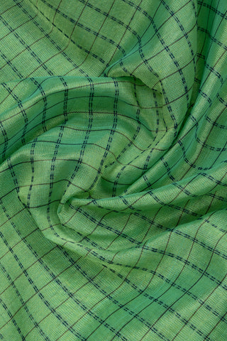 Kuppadam Saree - Light Grean Blue Border Texture -(SA-153) - Dakshin Weaves