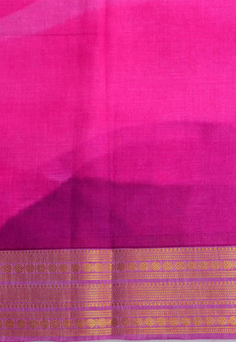 Mangalagiri cotton saree with Pink colour and Border with Gold shade (SA-550)