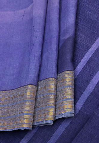 Mangalagiri cotton saree with Blue colour and Border with Gold shade(SA-549)