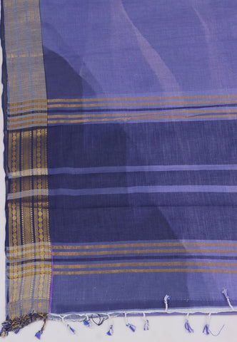 Mangalagiri cotton saree with Blue colour and Border with Gold shade(SA-549)