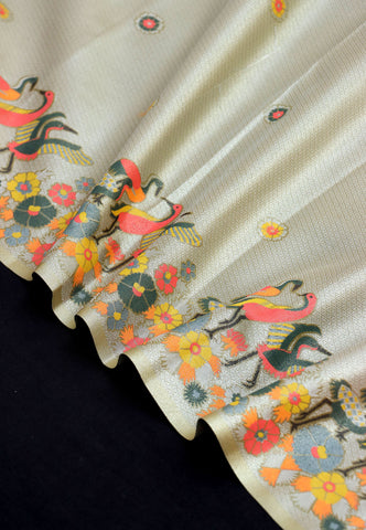 Handlooms Bridal Saree with Stripes and with Temple Border-(SA-461)