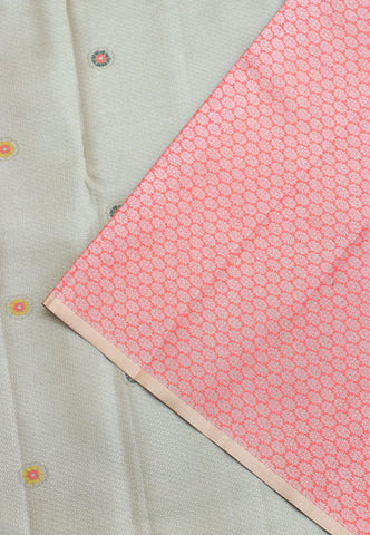 Handlooms Bridal Saree with Stripes and with Temple Border-(SA-461)