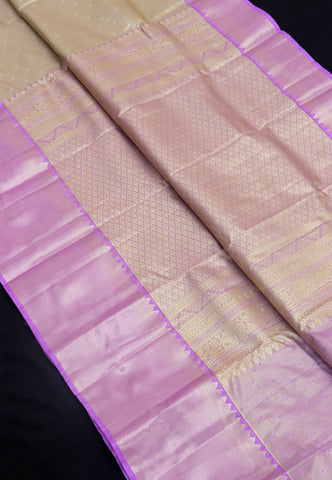 Handlooms Bridal Saree with Stripes and with Temple Border-(SA-471)