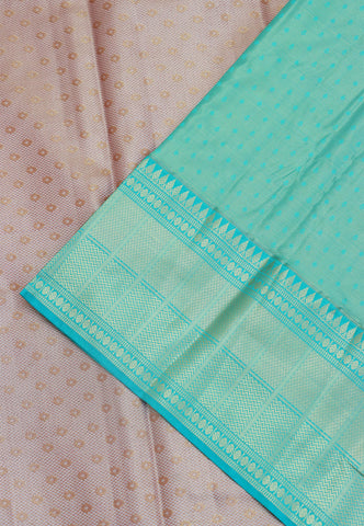 Handlooms Bridal Saree with Stripes and with Temple Border-(SA-516)