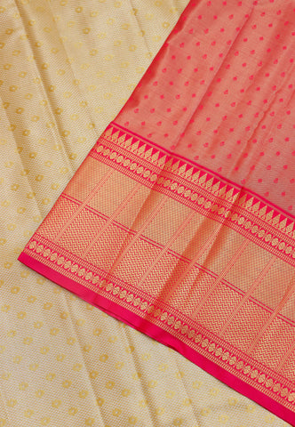 Handlooms Bridal Saree with Stripes and with Temple Border-(SA-477)