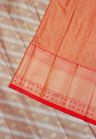 Handlooms Bridal Saree with Stripes and with Temple Border-(SA-480)