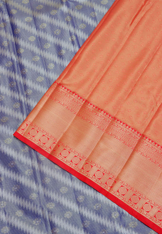 Handlooms Bridal Saree with Stripes and with Temple Border-(SA-515)