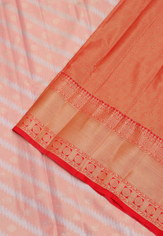 Handlooms Bridal Saree with Stripes and with Temple Border-(SA-481)
