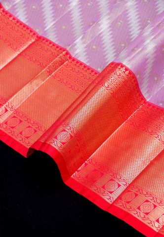 Handlooms Bridal Saree with Stripes and with Temple Border-(SA-479)