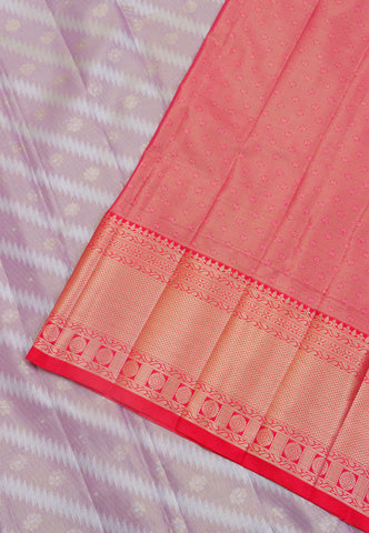 Handlooms Bridal Saree with Stripes and with Temple Border-(SA-479)