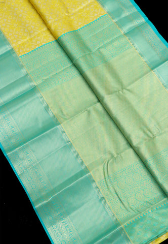 Handlooms Bridal Saree with Stripes and with Temple Border-(SA-484)