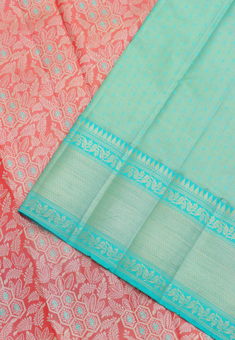 Handlooms Bridal Saree with Stripes and with Temple Border-(SA-491)