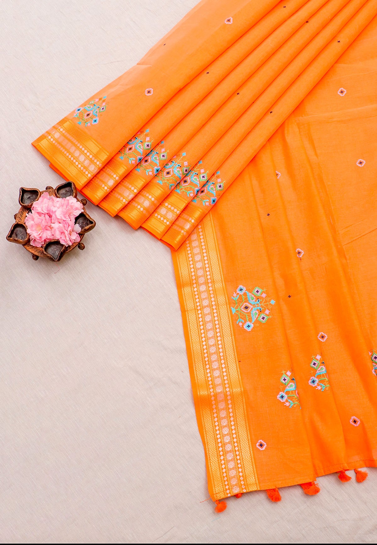 KANCHI COTTON WORK SAREE - (DW-051)
