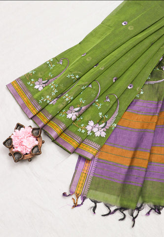 KANCHI COTTON WORK SAREE - (DW-039)