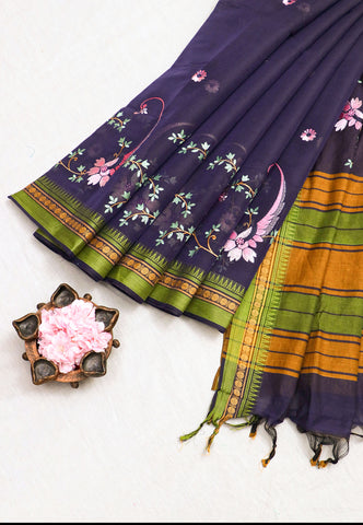 KANCHI COTTON WORK SAREE - (DW-038)