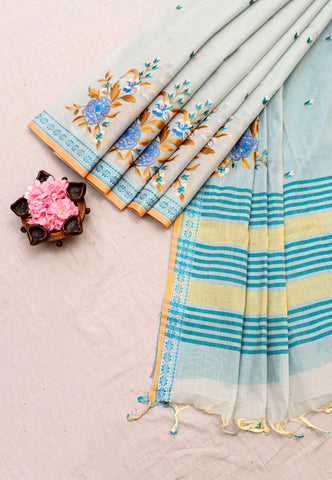 KANCHI COTTON WORK SAREE - (DW-048)