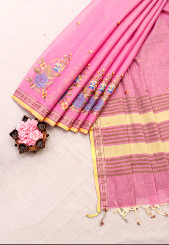 KANCHI COTTON WORK SAREE - (DW-047)
