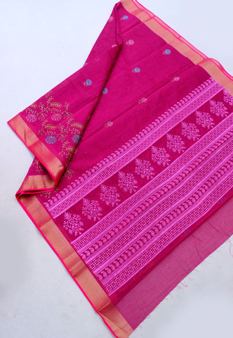 SEMI MUGA WORK SAREES-(DW-011)