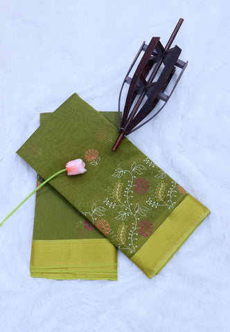 SEMI MUGA WORK SAREES-(DW-012)