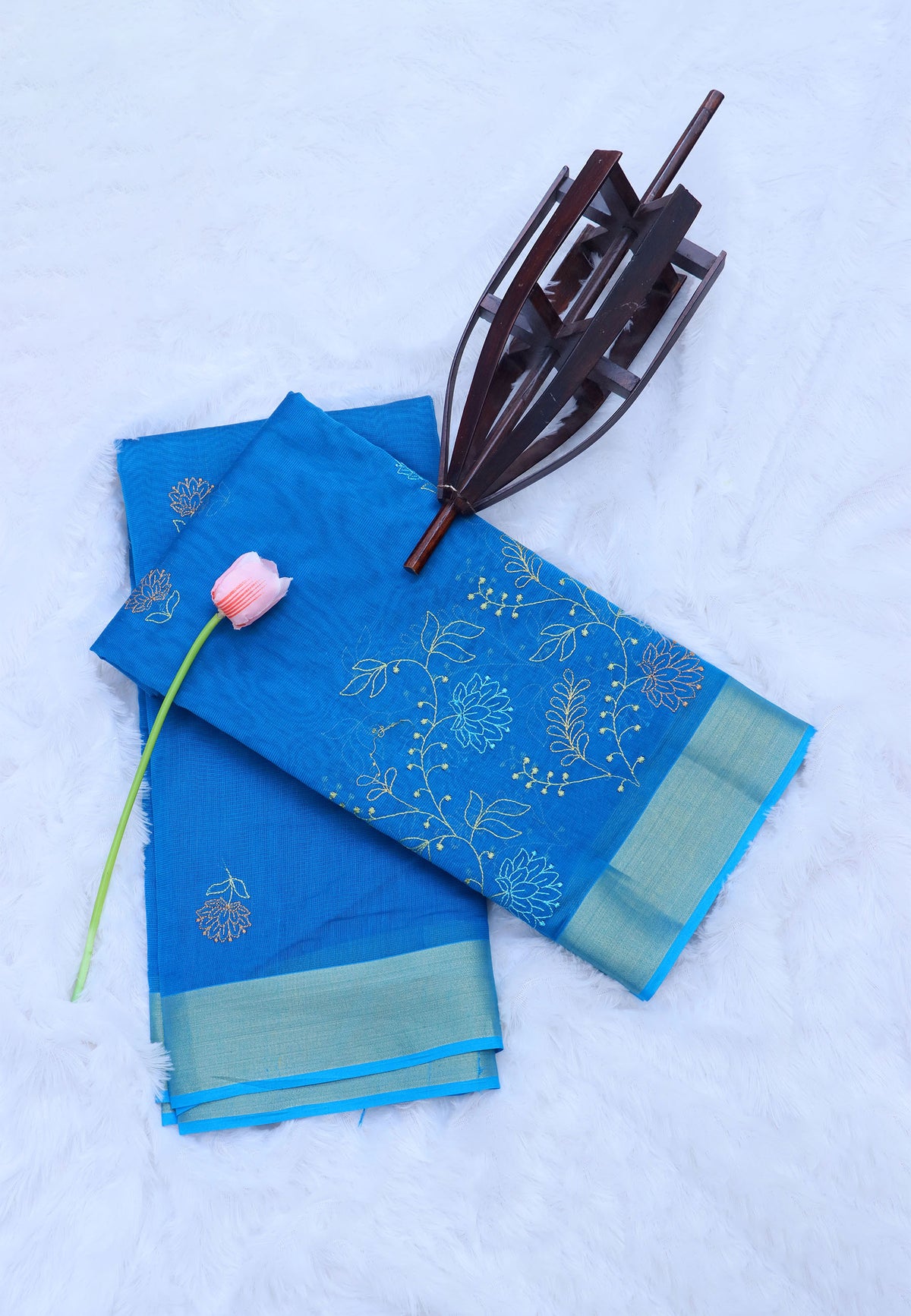SEMI MUGA WORK SAREES-(DW-009)
