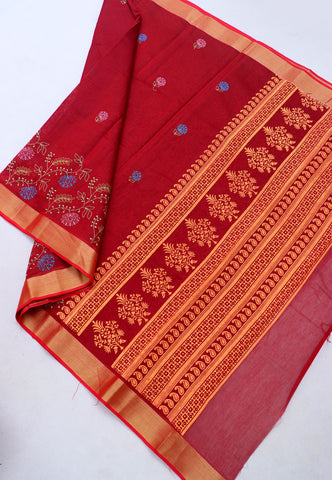 SEMI MUGA WORK SAREES-(DW-010)