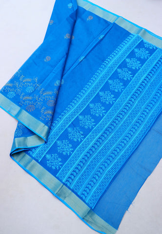 SEMI MUGA WORK SAREES-(DW-009)