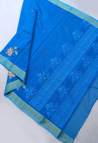 SEMI MUGA WORK SAREES-(DW-001)