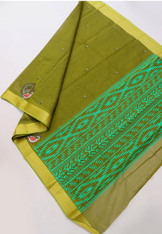 SEMI MUGA WORK SAREES-(DW-016)