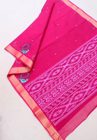 SEMI MUGA WORK SAREES-(DW-015)