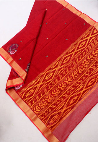 SEMI MUGA WORK SAREES-(DW-014)