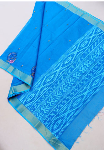SEMI MUGA WORK SAREES-(DW-013)
