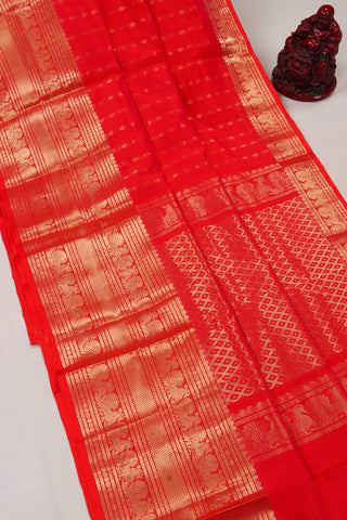 Kuppadam Saree - Reb Shade Border Texture -(SA-143) - Dakshin Weaves