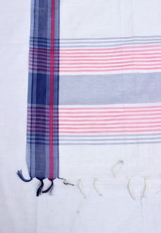 Kollam Katari Khadi With Cream Collur and Border with Pink Shade - (SA-043)