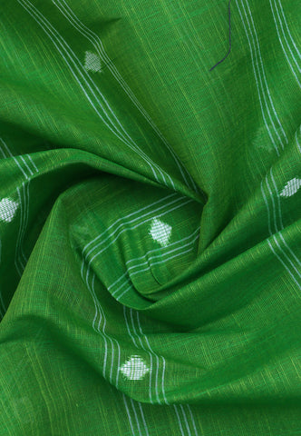 Kollam Katari Khadi With Green Colour and Border with Maroon Shade-(SA-019)