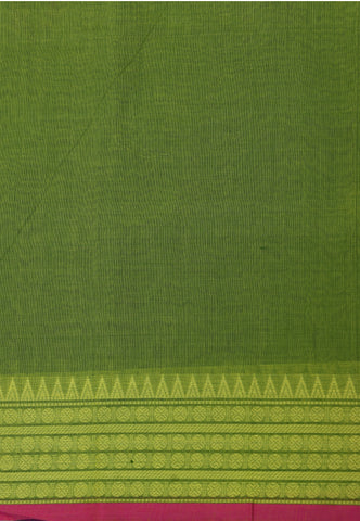 Kollam Katari Khadi With Green Collur and Border with Pink Shade-(SA-027)