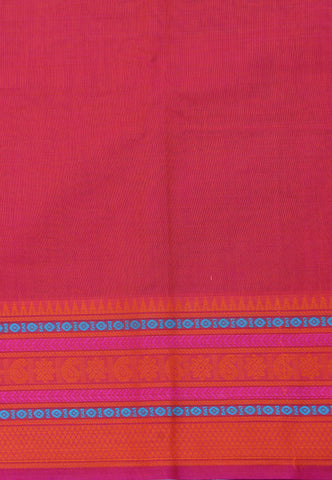 Kollam Katari Khadi With Pink Collur and Border with Pink Shade-(SA-014)