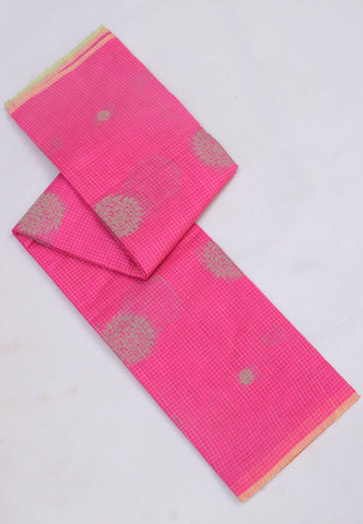 Kollam Buta Saree With Pink Colour and Border with Pink Shade-(SA-559)