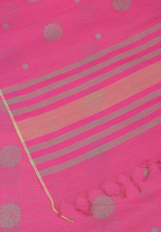 Kollam Buta Saree With Pink Colour and Border with Pink Shade-(SA-559)