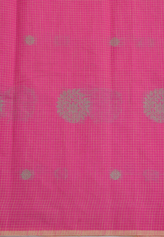 Kollam Buta Saree With Pink Colour and Border with Pink Shade-(SA-559)