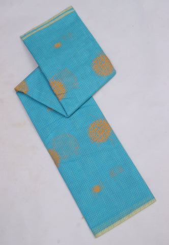 Kollam Buta Saree With Blue Colour and Border with Blue Shade-(SA-560)