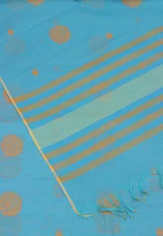 Kollam Buta Saree With Blue Colour and Border with Blue Shade-(SA-560)