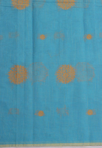 Kollam Buta Saree With Blue Colour and Border with Blue Shade-(SA-560)