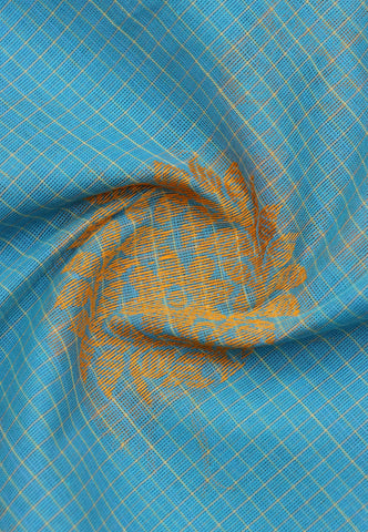 Kollam Buta Saree With Blue Colour and Border with Blue Shade-(SA-560)