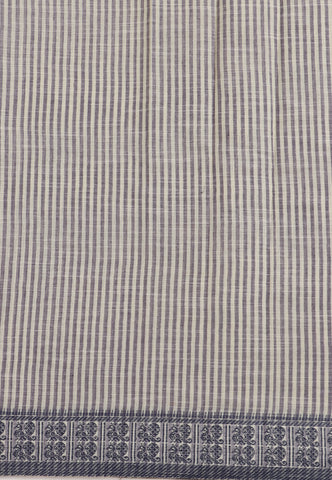 Digital Print Saree with Brown Colour and Border With Blue Shade-(SA-581)