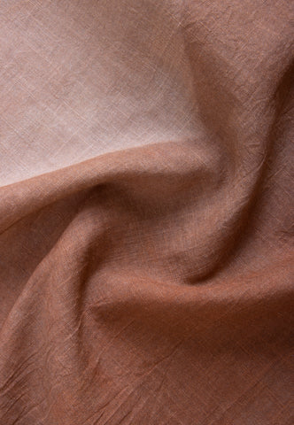 Kollam Katari Khadi With Brown Collur and Border with Gold Shade - (SA-225)