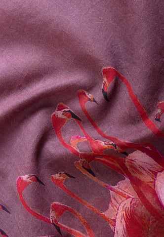 Kollam Katari Khadi With Light Brown Collur and Border with pink Shade - (SA-211)