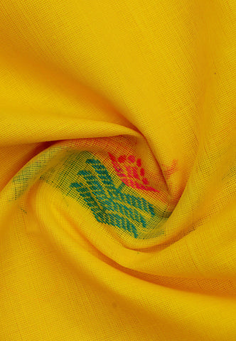Kollam Buta Saree With Yellow Colour and Border with Green Shade-(SA-551)