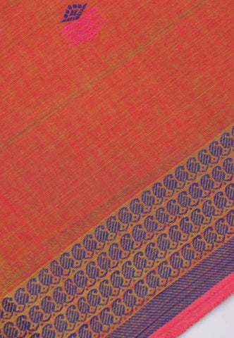 Kollam Katari Khadi With Light Green Collur and Border with Pink Shade - (SA-235)