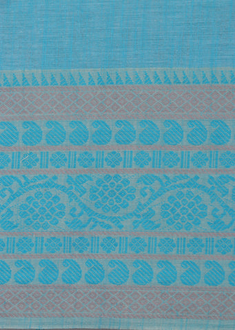 Alikam Khadi Digital Print Cotton in Melon Peach with White Slub Texture -(SA-177)